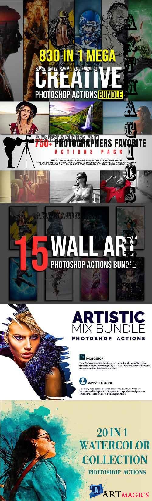 830 Creative Photoshop Action BUNDLE - 5132672