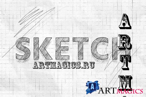 Pencil Sketch Text Effect - 7354801