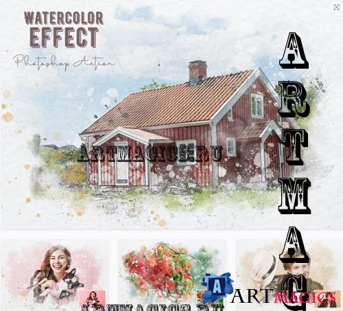 Watercolor Effect Photoshop Action - AS5SLZV