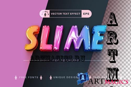 Unicorn Slime - Editable Text Effect - 7376869