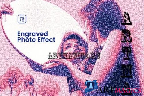 Engraved Photo Effect Psd 2