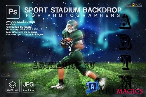 Football Backdrop Sports Digital V46 - 7395104