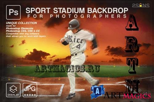 Baseball Backdrop Sports Digital V52 - 7395094