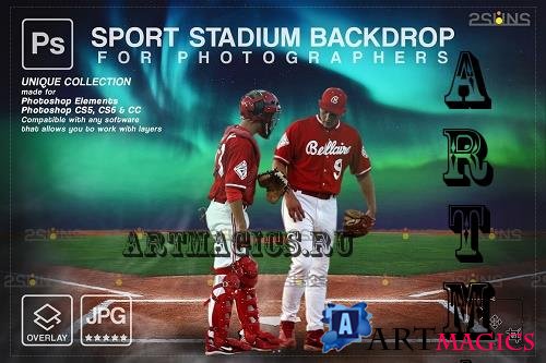 Baseball Backdrop Sports Digital V45- 7395133