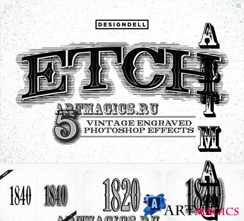 Etch Vintage Photoshop Effects - 100647