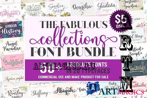 The Fabulous Collection Font Bundle - 1666824
