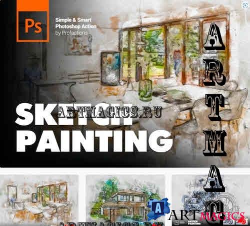 Sketch Painting Photoshop Action - QLF8AS4