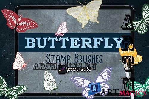 Butterfly Brush Stamp Procreate