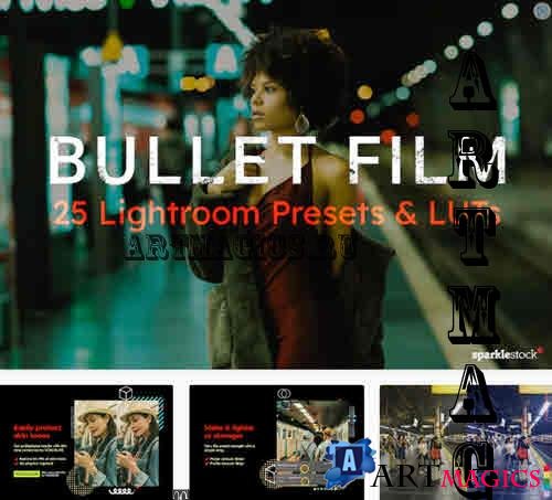 25 Bullet Film Lightroom Presets LUT - 7504899