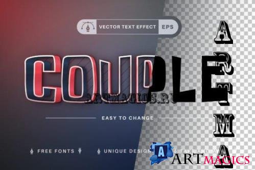 Blue Red - Editable Text Effect - 7545706