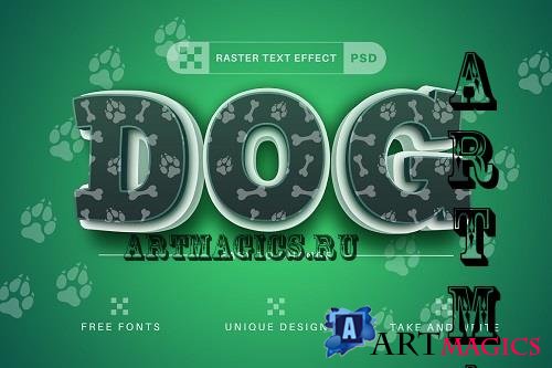 Dog - Editable Text Effect, Font Style - 7555582