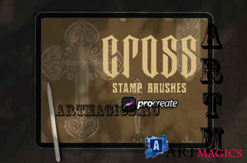 Cross Heraldic Brush Stamp Procreate