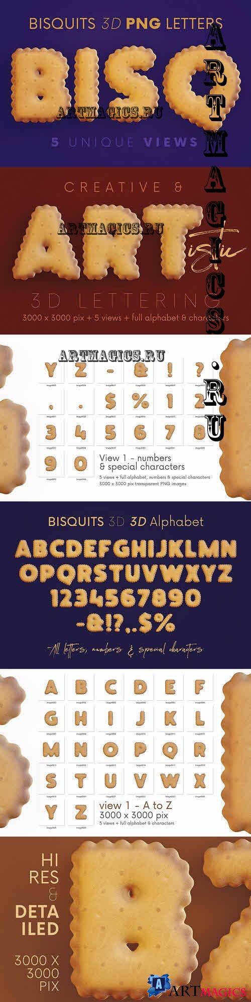 Bisquits - 3D Lettering - 7535385