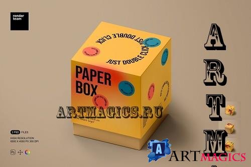 Paper Box Mockup Set - 7546122