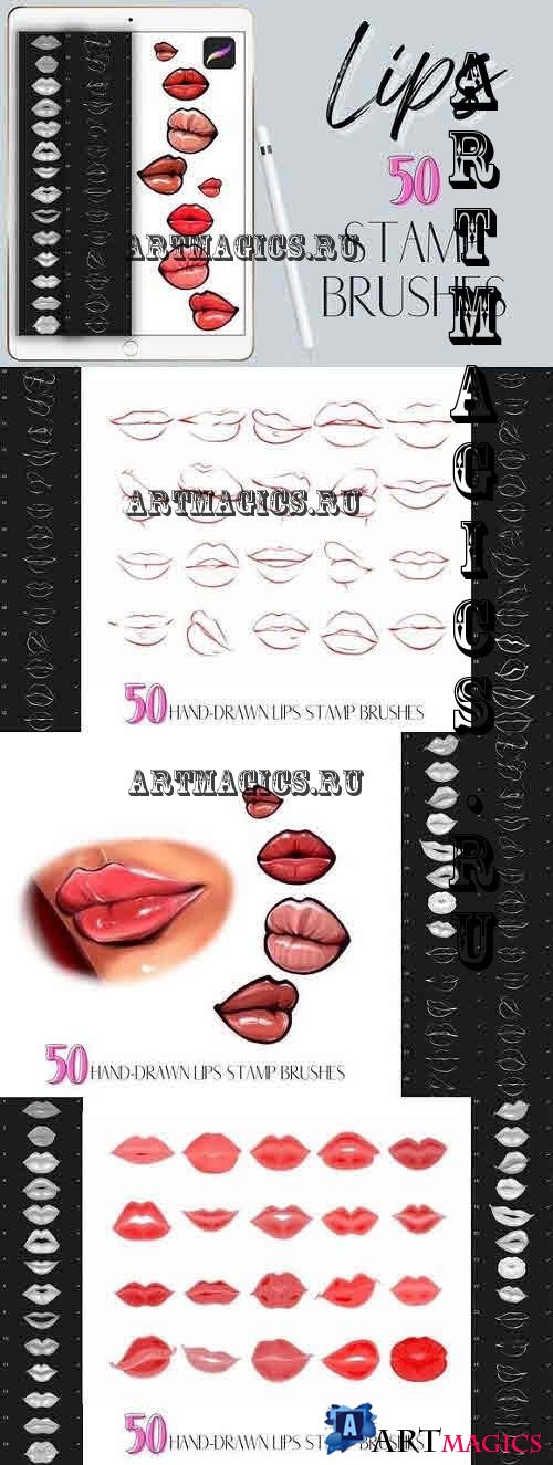 Procreate Lips Stamps Brushes