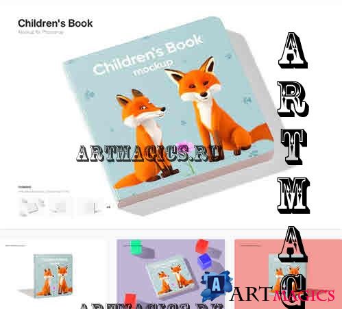 Children's Book Mockup - DRK46QM