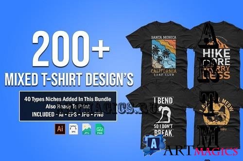 200+ Mixed Editable T-shirt Designs - 6070228