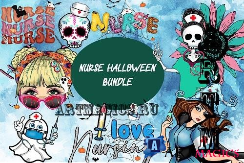 Halloween Nurse Design Bundle - 21 Premium Graphics