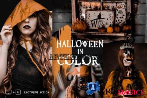 12 Photoshop Actions Halloween in Color