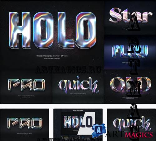 Metal Holographic Text Effects - EC7KB92