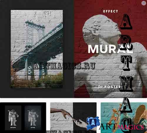 Mural Photo Effect for Posters - 7515590