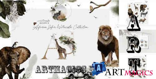 African Safari Watercolor Collection - 7125373