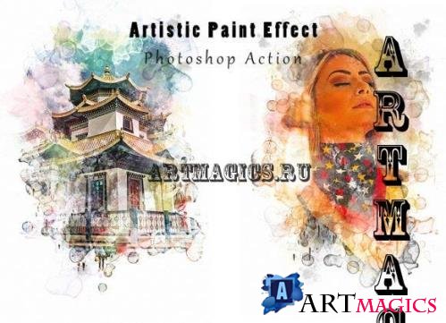 Artistic Paint Effect PS Action - 8455109