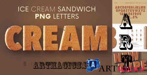 Ice Cream Sandwich - 3D Lettering - 7546576