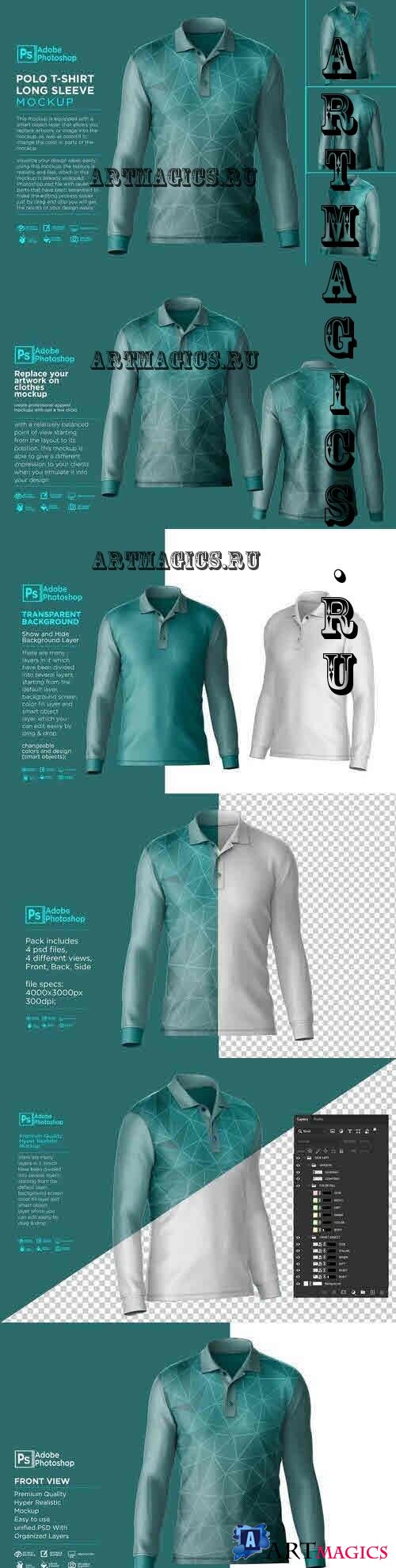 Polo T-Shirt Long Sleeve - 7510451