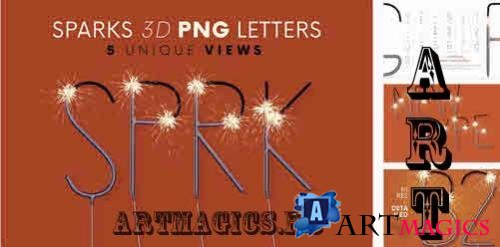 Sparks - 3D Lettering - 7824347