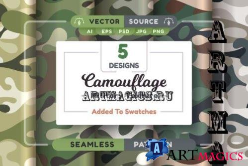 Set Camouflage Seamless Patterns - 10171863