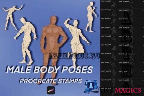 Male Pose Procreate Brushes - 2166716