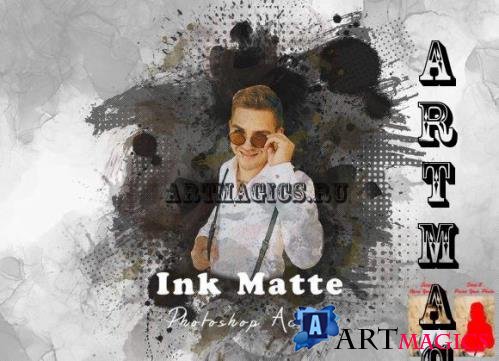 Ink Matte Photoshop Action - 10174427
