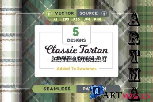 Set 5 Tartan Seamless Patterns - 10199667