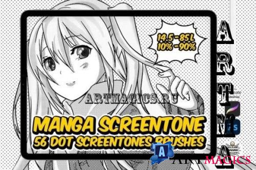 Manga Screentone Halftones Brushes - 7319237