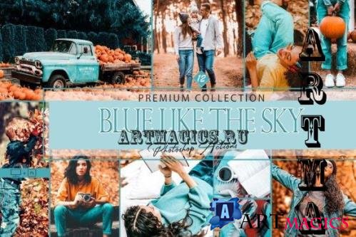 12 Photoshop Actions, Blue Like the Sky