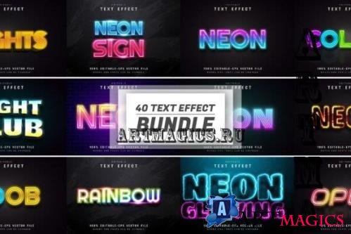 Neon Text Effect Editable (bundle)