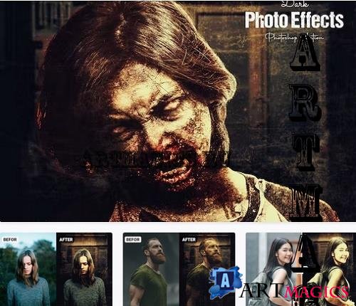 Dark Photo Effects Photoshop Action