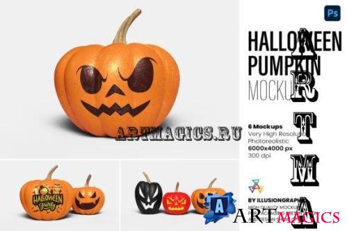 Halloween Pumpkin Mockup - 6 views - 10210948