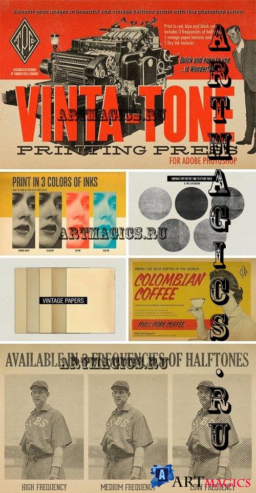 Vinta-Tone Printing Press Action - 39134