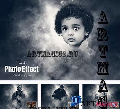 Smoke Photo Effect Photoshop Action - F3SZP2Y