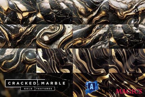 Cracked Gold Marble Textures - 10191328