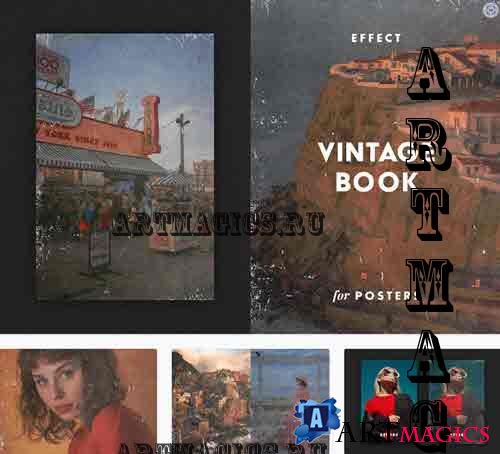 Vintage Book Effect for Posters - 10270145