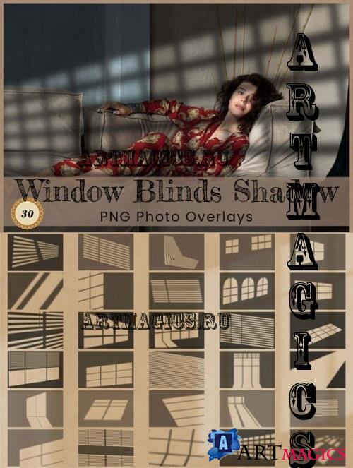 Window Blinds Shadow Photo Overlays - 10293423