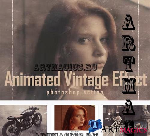 Animated Vintage Effect - Photoshop Action - 40137561