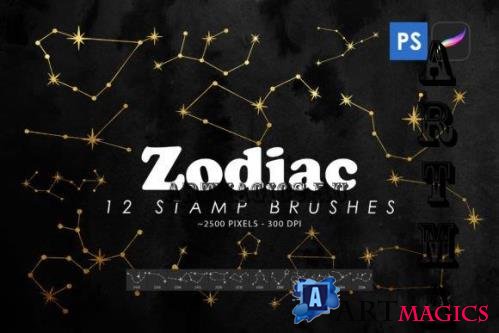Zodiac Constellations Stamp Brushes