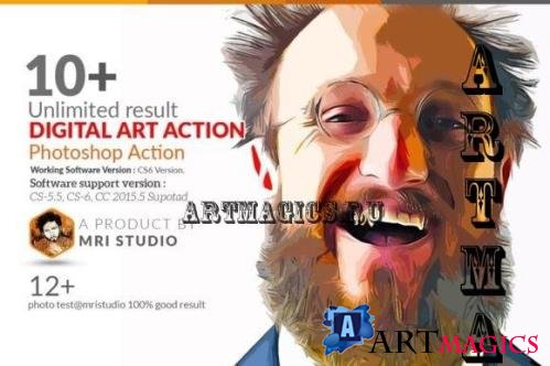Digital Art Photoshop Action - 1250915