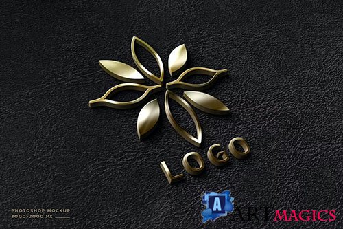 Gold Logo Mockup vol 3 PSD