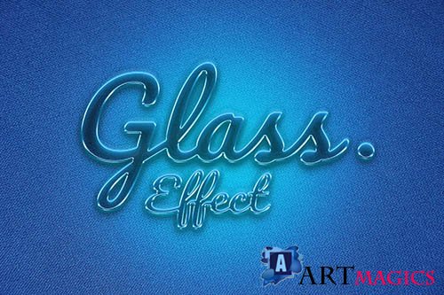 Transparent Glass Effect Logo Mockup PSD