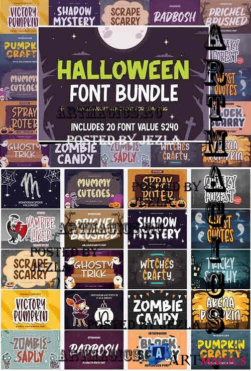 Halloween Font Bundle - 1621603